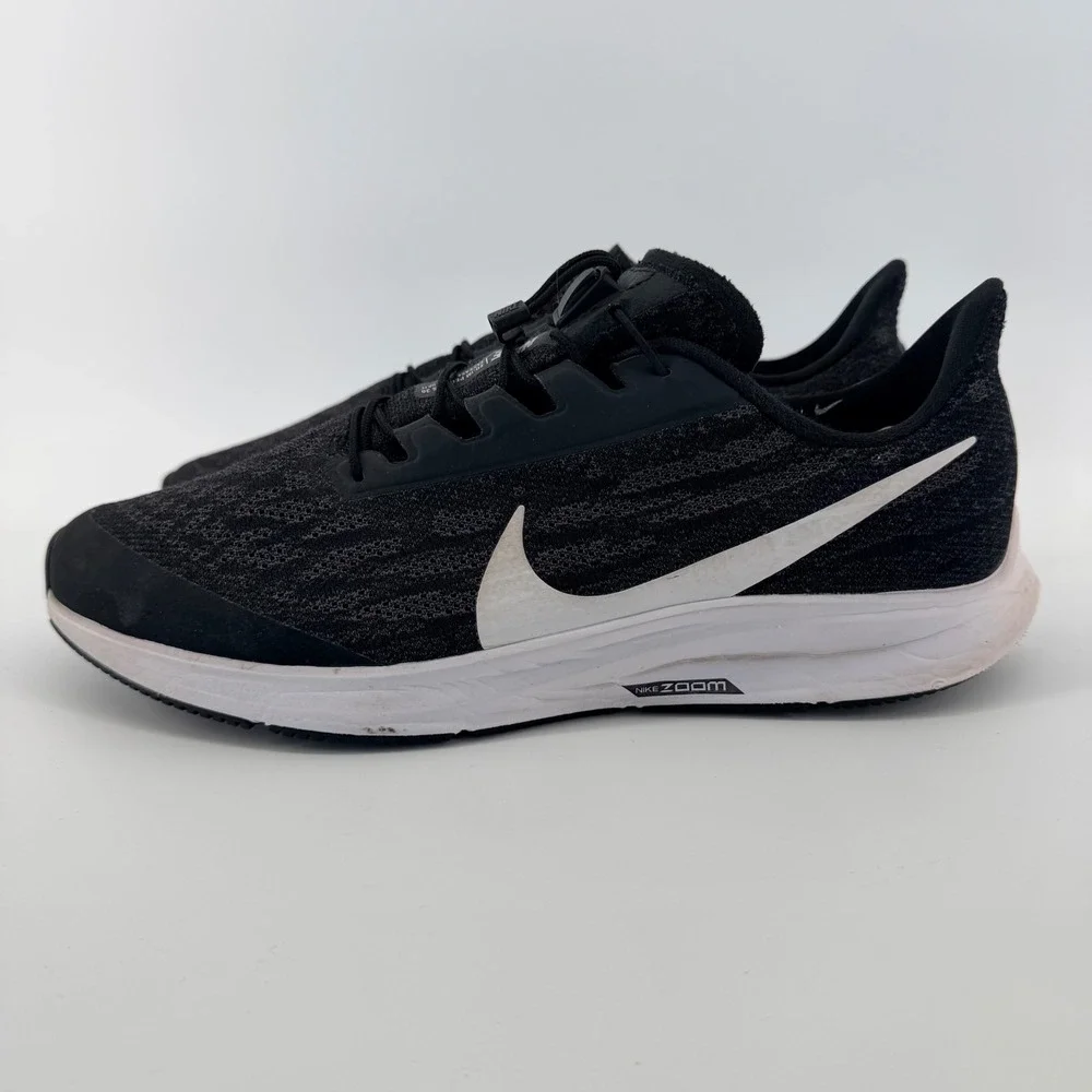 Nike Air Zoom Pegasus‎ 36 FlyEase Running Shoes Black White BV0613-001 Mens 9.5
